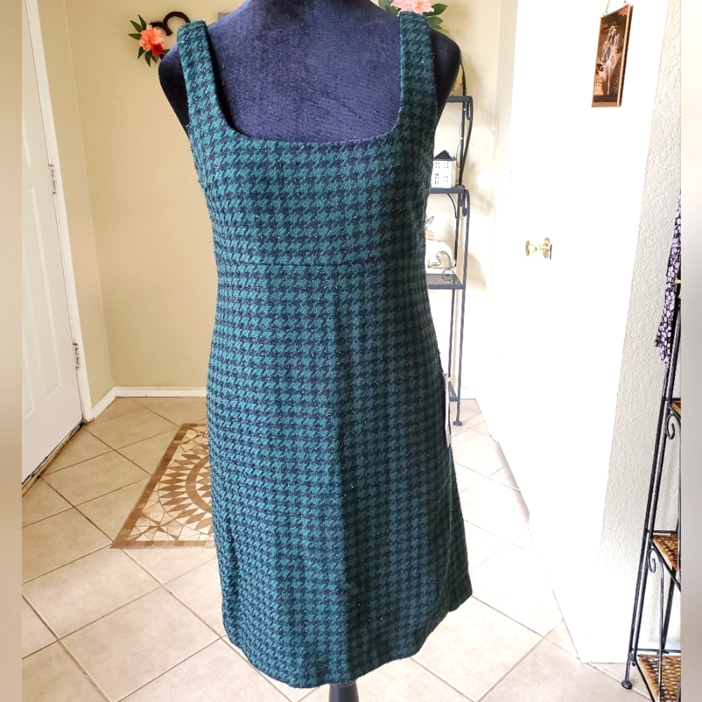 Modcloth Bountiful Bookshelf Houndstooth dress/jumper sz 0 NWT